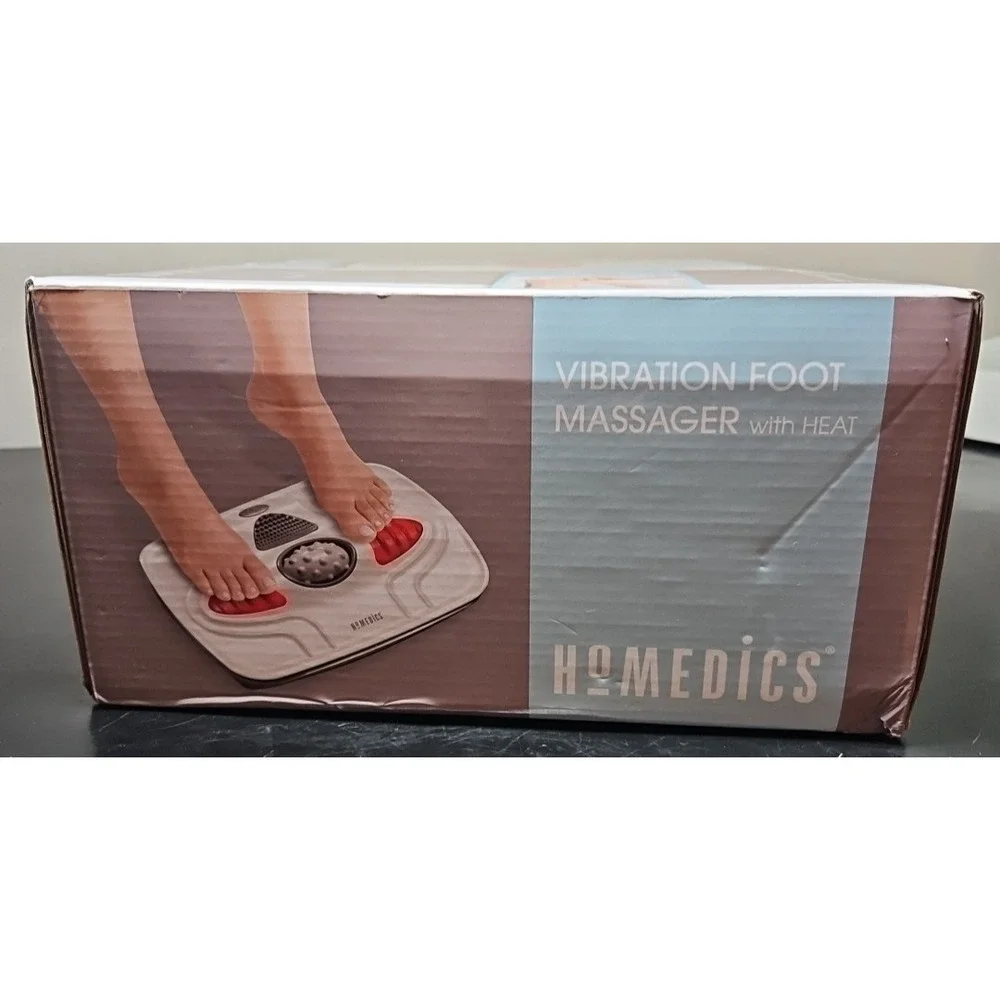 HoMEDICS *NEW* Vibration Foot Massager with Heat UNOPENED FMV-400H-2‎ White NIB